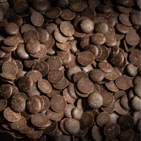 Pure Chocolate Drops 80% — Close-Up of Chocolate Drops