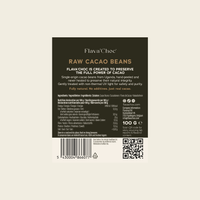 Raw Cacao Beans — Product Label with Origin and Ingredients